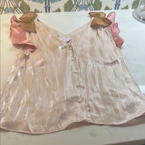 Koch top in iridescent blush pink